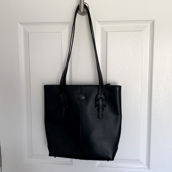 Cristian made in Italy black leather tote bag - Picture 1 of 9